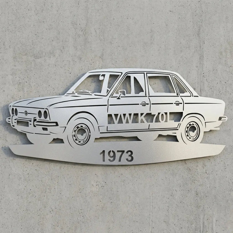 VW K 70L 1973 – Autosilhouette Wandschild