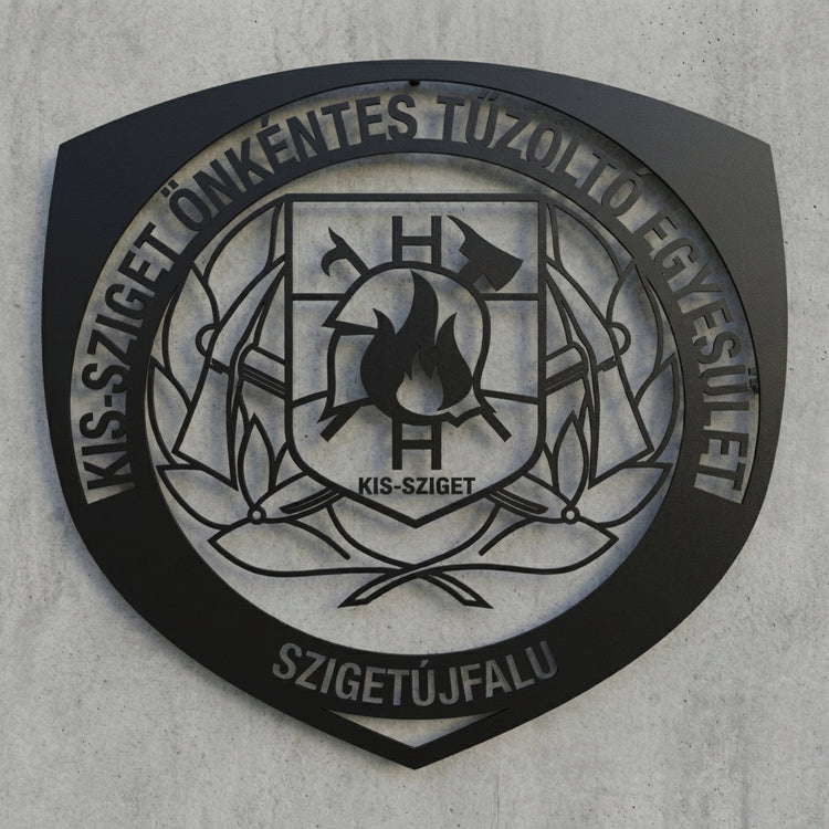 Feuerwehrhaus-Schild Kis‑Sziget
