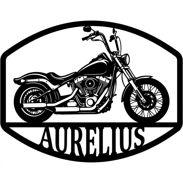 Aurelius Motorrad-Emblem Wandschild