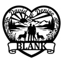 Herz-Wandschild Paar mit zwei Malinois – David & Denise, BLANK