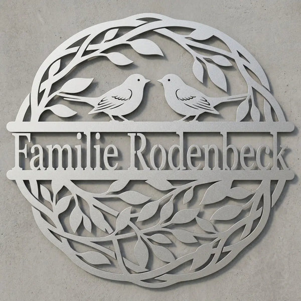 Ovales Emblem-Wandschild – Familie Rodenbeck Steelmonks