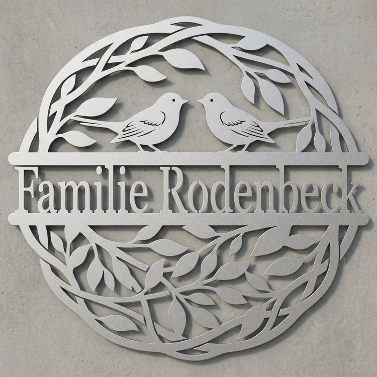 Ovales Emblem-Wandschild – Familie Rodenbeck