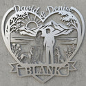 Herz-Wandschild Pärchen mit Malinois – David & Denise, BLANK