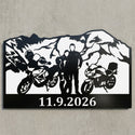 Panorama-Wandschild Motorrad & Berge