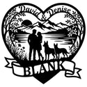 Herzschild Paar mit zwei Malinois – David & Denise BLANK