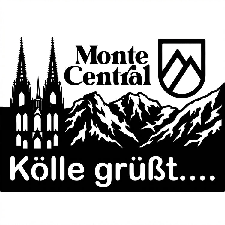 Kölle grüßt – Edelstahl-Wandschild