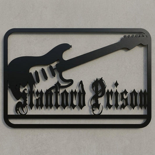 Türschild E‑Gitarre „Stanford Prison“