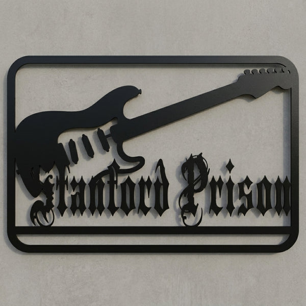 Türschild E‑Gitarre „Stanford Prison“