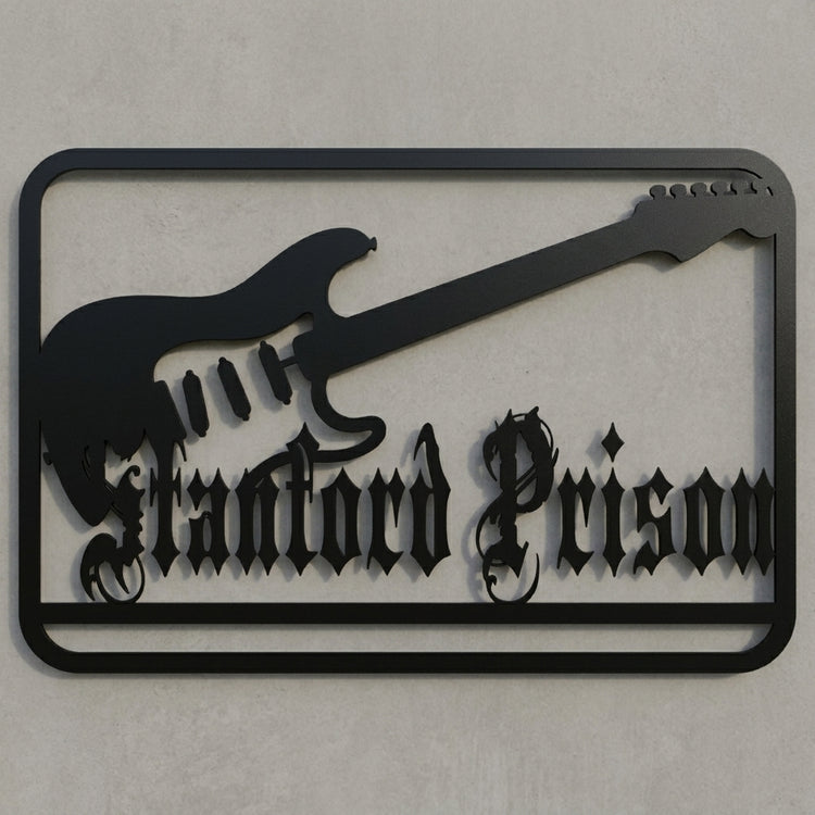 Türschild E‑Gitarre „Stanford Prison“