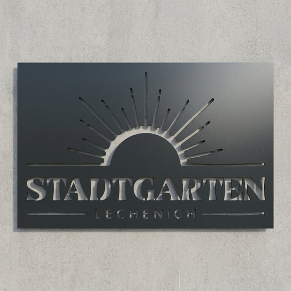 Rechteckiges Logo-Wandschild