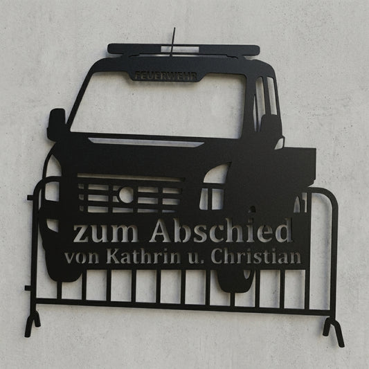 Wandschild Zum Abschied – Kathrin & Christian