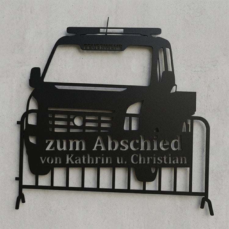 Wandschild Zum Abschied – Kathrin & Christian