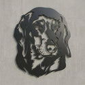 Hunde-Kopf Silhouette Wandschild Steelmonks