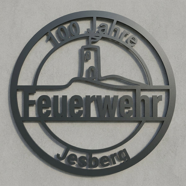 Feuerwehr Jesberg 100 Jahre – Emblem-Wandschild