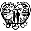 Herz-Wandschild Pärchen mit Malinois – David & Denise, BLANK