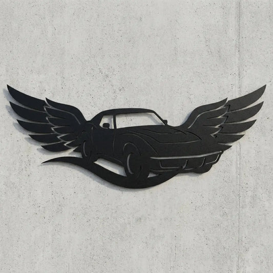 Emblem Auto mit Flügeln Steelmonks