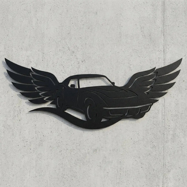Emblem Auto mit Flügeln Steelmonks