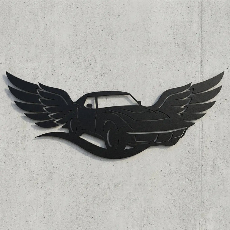 Emblem Auto mit Flügeln