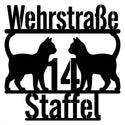 Silhouetten-Wandschild nach Referenzfoto
