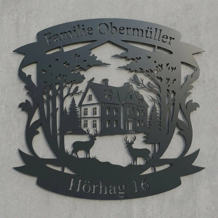 Familienwappen Schild – Familie Obermüller, Hörhag 16
