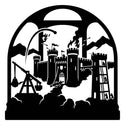 Burg unter Belagerung – Wappenschild Steelmonks