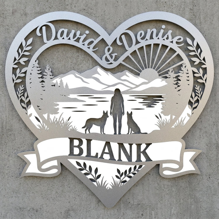 Herzschild David & Denise – BLANK