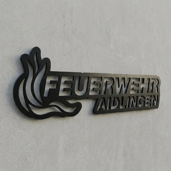 Logo-Wandschild Feuerwehr Aidlingen Steelmonks