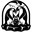 Pinguin-Familie Metall-Wandschild