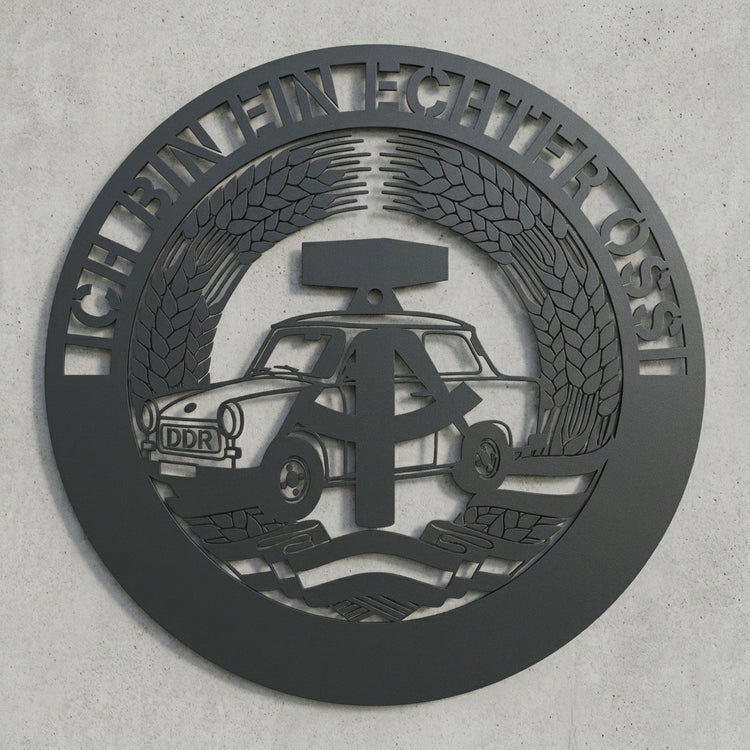 Rundes Wandschild – Fotomotiv & Text