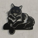 Katzen-Silhouette Wandschild Steelmonks
