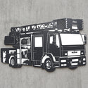 Wandschild Silhouette Drehleiter