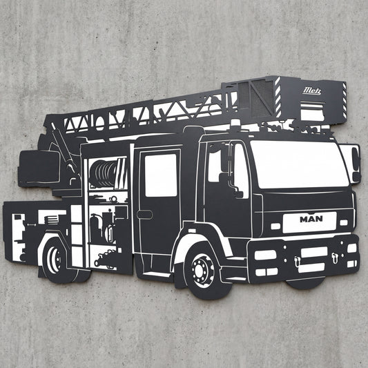 Wandschild Silhouette Drehleiter