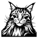 Katzen-Wandschild nach Foto Steelmonks