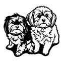 Zwei Hunde – Foto-Silhouette Wandschild
