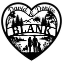 Herz-Wandschild Natur – David & Denise, BLANK