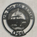 Rundes Wandschild mit Text