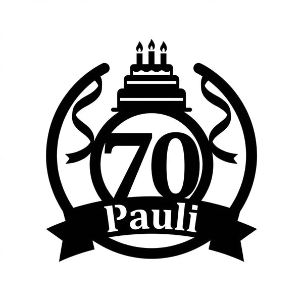 Rundes Geburtstagsemblem 70 – Pauli Steelmonks