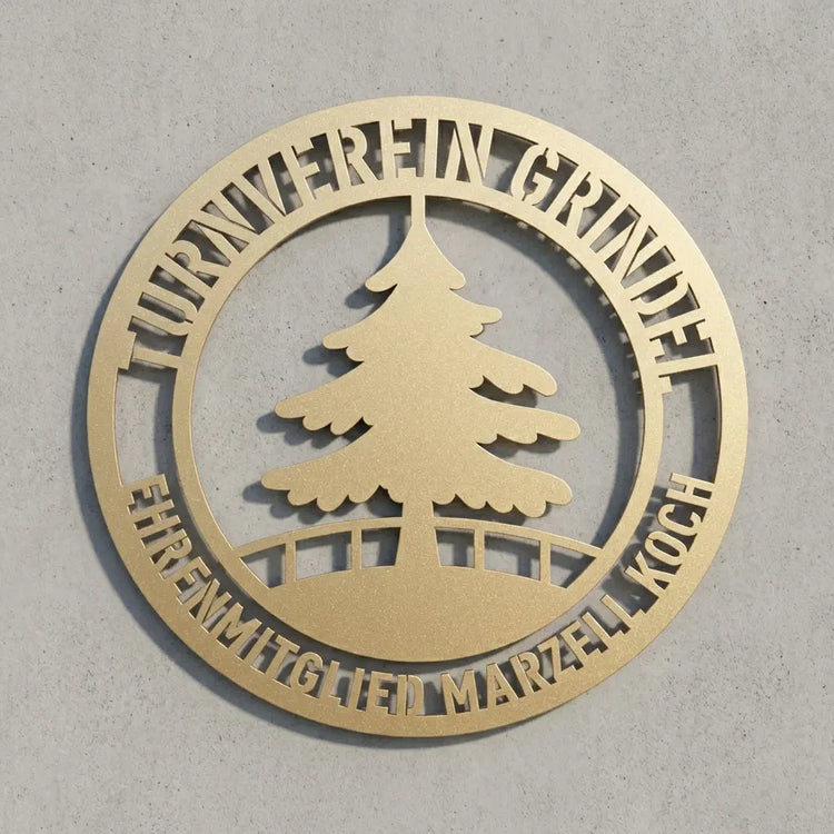 Rundes Vereins-Emblem Turnverein Grindel – Ehrenmitglied Marzell Koch
