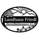 Ovales Hausschild Landhaus Friedl