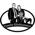 Familie Klinkhammer – Familienschild mit Französischer Bulldogge Steelmonks