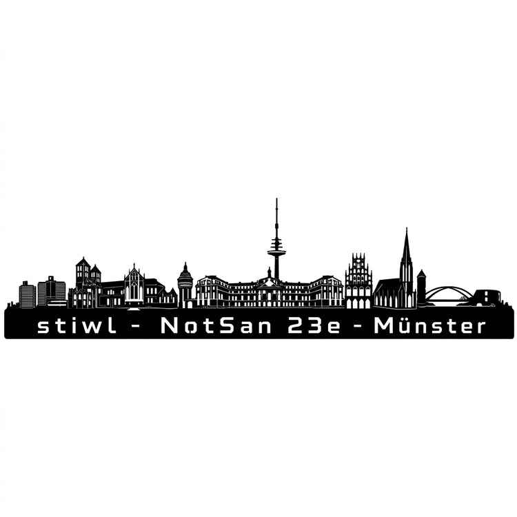 Münster Skyline – stiwl NotSan 23e Wandschild