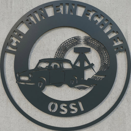 Rundes Wandschild – Fotomotiv mit Text
