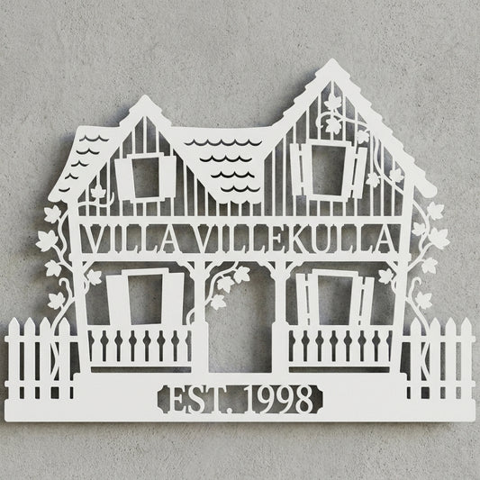 Villa Villekulla Haus-Schild – Est. 1998
