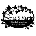 Efeu-Wandschild Yvonne & Martin