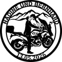 Rundes Motorrad-Schild – Nadine & Bernhard
