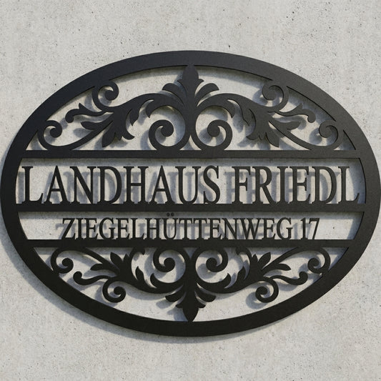 Ovales Hausschild Landhaus – Landhaus Friedl