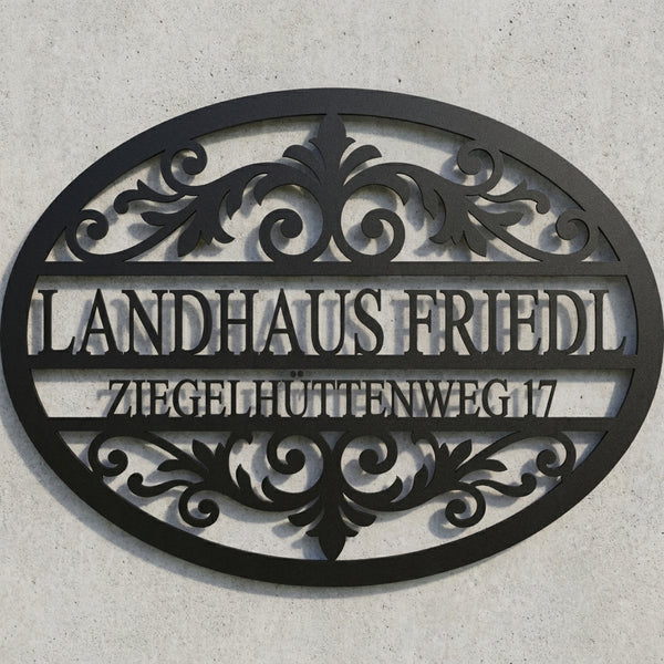 Ovales Hausschild Landhaus – Landhaus Friedl