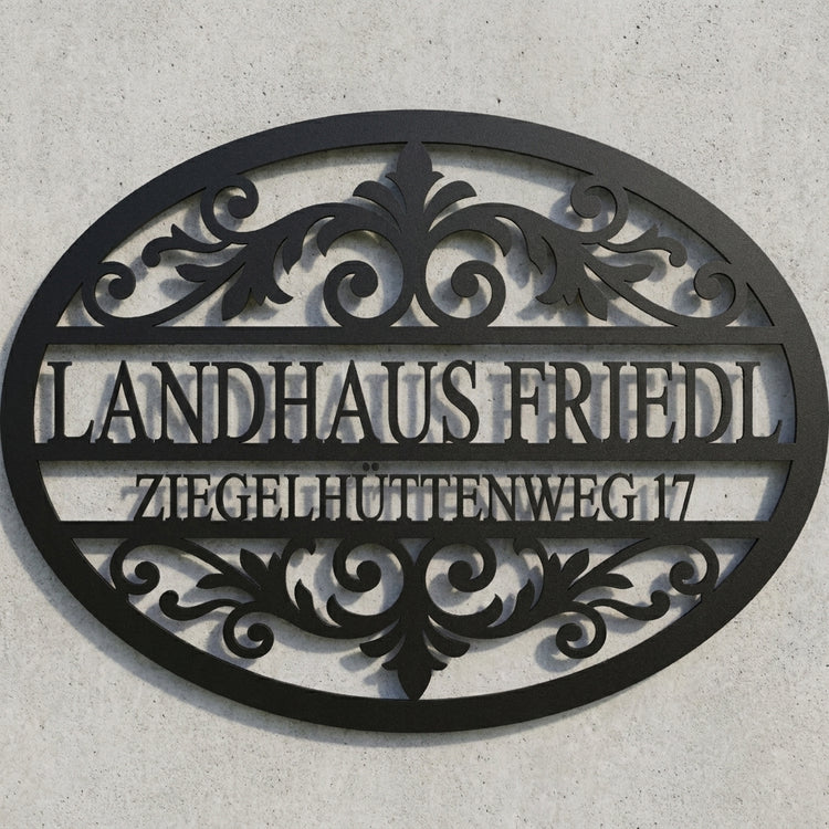 Ovales Hausschild Landhaus – Landhaus Friedl
