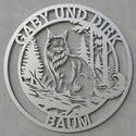 Rundes Maine‑Coon-Waldschild – Gaby und Dirk Baum