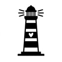Leuchtturm-Hauswandschild Anthrazit Steelmonks